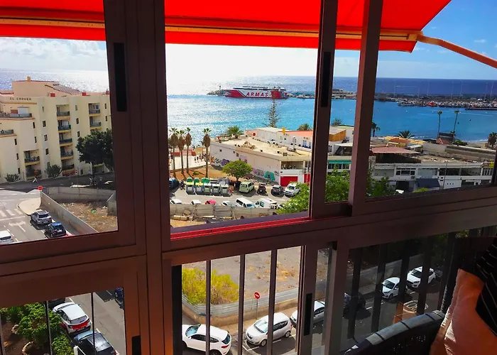 Panoramic Seaview Beachfront Playa Cristianos דירה לוס כריסטיאנוס